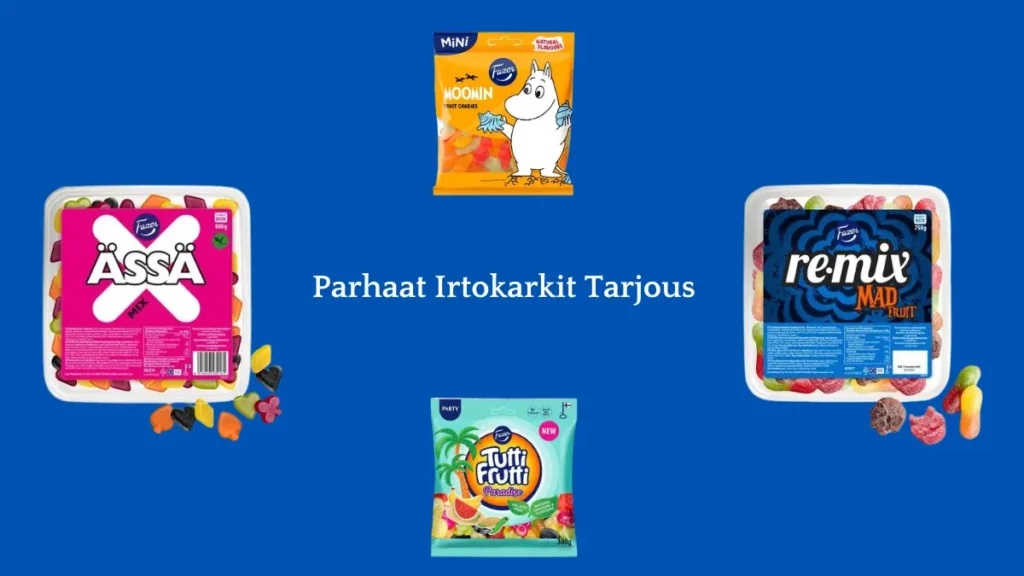 irtokarkki tarjous s-market